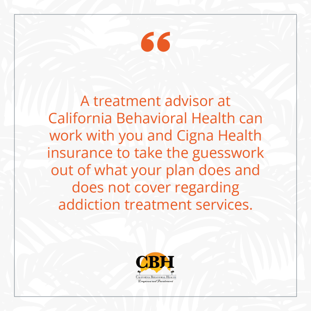 Cigna addiction treatment services