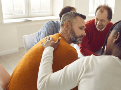 Group therapy at a rehab center for drug and alcohol detox