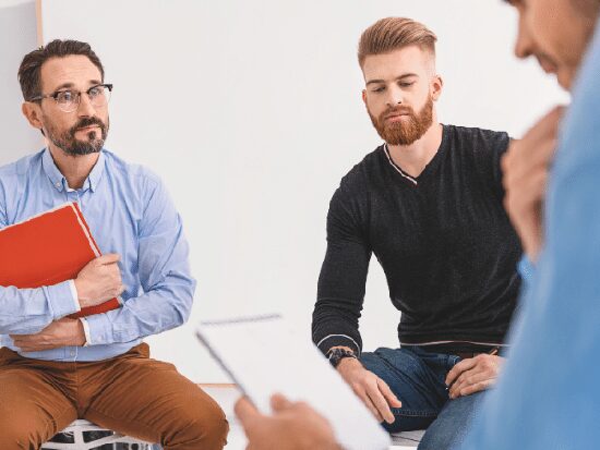 Group therapy at a luxury inpatient residential center