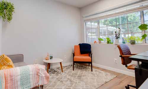 An office/private therapy room at California Behavioral Health